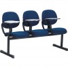 Cadeiras para escritório secretária executiva longarina com prancheta escamoteável