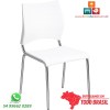 Cadeira DO 220 cromada polipropileno branco