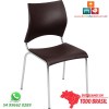 Cadeira DO 220 cromada polipropileno marrom