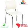 Cadeira DO 220 cromada polipropileno bege