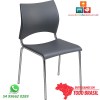 Cadeira DO 220 cromada polipropileno cinza escuro