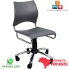Cadeira DO 226 girat�ria cromada polipropileno cinza escuro