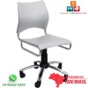 Cadeira DO 226 girat�ria cromada polipropileno cinza claro