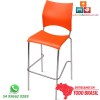 Banqueta T�cnica DO 228 Cromada com Polipropileno Laranja