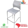 Banqueta T�cnica DO 228 Cromada com Polipropileno Cinza Claro