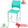 Banqueta T�cnica DO228.19.05 Cromada com Polipropileno Verde Claro
