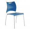 Cadeira Paris cromada polipropileno azul