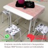 Mesinha dobr�vel branca e banquinhos
