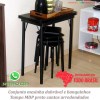 Mesinha dobr�vel preta e banquinhos pretos